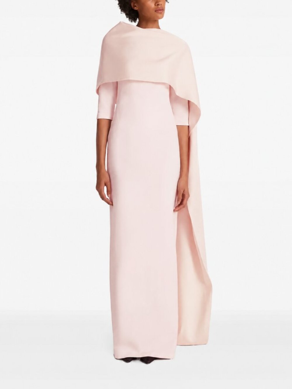 Safiyaa Cosette Cape-Attached Gown